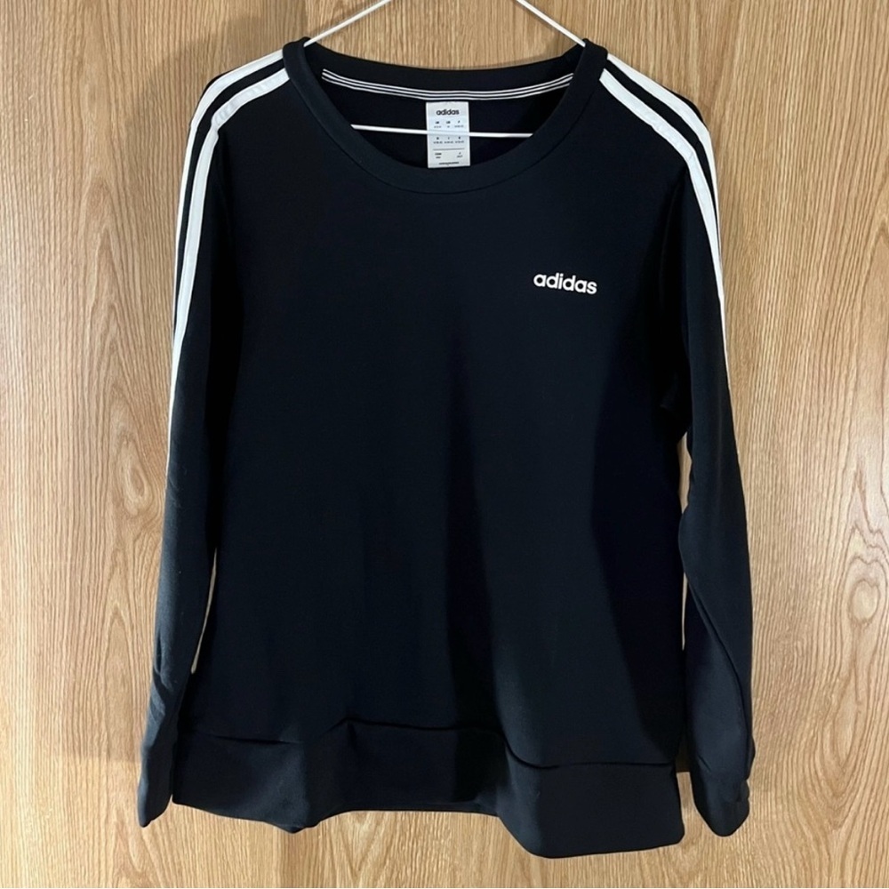 Adidas Black Crew Pullover Sweatshirt